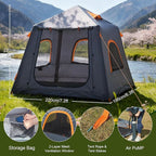 Inflatable Tents for Camping,Easy Blow Up Tent with Hand Pump,4 Seasons Waterproof Air Inflatable Camping Tent House for Family Weekend Camping