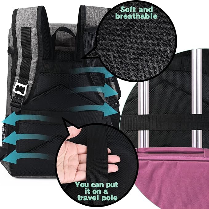 BAGLHER Lightweight Insulated Cooler Backpack - 30 Cans, Leak-Proof for Lunch, Picnic, Hiking, Camping Trips