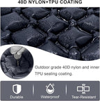 Ultralight Inflatable Camping Sleeping Pad – Compact Built-in Pillow,Waterproof & Durable –Connects to Double Bed and Ideal for Camping, Hiking & Outdoor Adventures (Green)