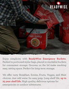 ReadyWise 7 Day Emergency Food Supply – 60 Servings Grab Bag, Camping Essentials, Freeze Dried Survival Food Kit & Dehydrated Meals, Prepper Bug Out Bag & Hurricane Supplies, up to 25 Year Shelf Life