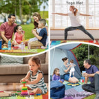 Extra Large Picnic Blankets Waterproof Foldable (60"x 80") Boho Beach Blanket Waterproof Sandproof,3-Layer Thicking Mat Outdoor Packable Camping Blanket
