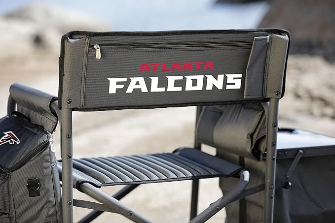 Picnic TIME NFL Unisex-Adult NFL Fusion Camping Chair with Side Table and Soft Cooler, Beach Chair for Adults, Lawn Chair