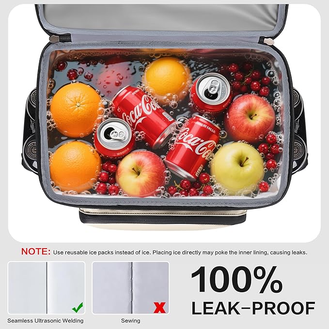 Large 52cans Waterproof Insulated Cooler Backpack for Men & Women, Leak Proof Backpack Cooler, Soft, 8Gal