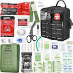 Advanced Trauma First Aid Kit - Emergency Camping Gear with Tourniquet Kit, Compression Bandage, 36" Splint | Portable Survival Gear for Outdoor, Home, Camping- Gift for Husband Dad and Wife-Black