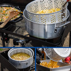 Propane Double Burner for Outdoor Cooking Two Camping Stove with Removable Windscreen and Detachable Legs Stand for Home Brewing, Camping, BBQ