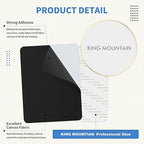 KING MOUNTAIN Canvas Repair Patch 9 x11 Inch 4 Pcs Self-Adhesive Waterproof Fabric Patch for Sofas, Tents, Furniture,Tote Bags, Car Seats (Black)