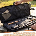 Outdoor pie irons for camping - with heat-resistant, detachable handles, includes a storage bag, easy to clean, perfect for grilling sandwiches and pies over a campfire (2-pack)