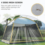 Screen House Room 11x11 Ft Mesh Net Tent Canopy Shelter Gazebo, Easy Setup & Waterproof & Sunshade, Suitable for Camping Trip, Backyard, Beach, Picnic
