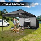 KAMPKEEPER Canopy Side Tent, Camping Canopy Tent for 10x10 Pop Up Canopies, Cube Tents, Gazebo Room Compatible with 10' Wide Canopies(Canopy Not Included)