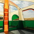KTT Extra Large Tent 10-12-14 Person(B),Family Cabin Tents,2 Rooms,3 Doors and 3 Windows with Mesh,Straight Wall,Waterproof,Double Layer,Big Tent for Outdoor,Picnic,Camping,Family Gathering