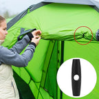 50PCS Tent Toggles Buckles to Roll Up Camping Awning Duffle, Glamping Ridgeline Tent Gear Part Replacement, Inner Toggle Stopper Snap Flying Clip Anchor Tightener Accessories for Tie Downs Rope String