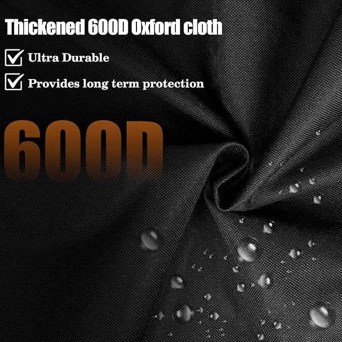 QuliMetal Grill Cover for Traeger Woodridge Pro & Elite - 600D Heavy Duty Waterproof TFB97JLH TFC97XLH BBQ Grill Cover for Traeger Grills BAC776 Full-Length All Weather Grill Cover Accessory