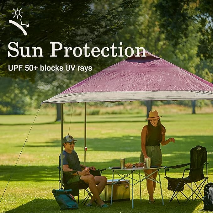Coleman Oasis Instant Pop-Up Canopy Tent with Side Wall Attachment, Portable Shelter with Easy Setup & Takedown, Wheeled Carry Bag Included, 10x10/13x13ft Sizes