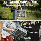 GARLLEN Folding Grill Table, 3 Adjustable Height Portable BBQ Table with Heat-Resistant Mesh Tabletop, Lightweight Aluminum Camping Tables for Outdoor, Grill, Picnic, 34.2" L x 15.7" W, Silver