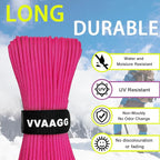 VVAAGG 1000 Paracord Rope 100FT Parachute Cord 4mm 12 Strand Nylon Rope for Camping Tent Clothsline Outdoor Hiking Fishing (Pink, 100FT)