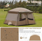 Vidalido Tents，6-8 Person Camping Tent with Extended Vestibule，2 Room Weather Resistant Family Tents，Easy Install Waterproof Outdoor Tent for Backpacking and Camping Hiking