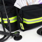 Lightning X Products Lightning X Mid-Sized First Responder EMT Bag | LXMB25 Fully Stocked w/ 240+ Aid, EMS & Trauma Supplies - Black