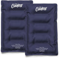 Cool Coolers by Fit & Fresh 2 Pack XL Soft Ice Packs for Cooler, Flexible Stretch Nylon, Lunch Box Ice Packs, Large Reusable Freezer Packs, Navy Blue