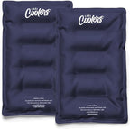 Cool Coolers by Fit & Fresh 2 Pack XL Soft Ice Packs for Cooler, Flexible Stretch Nylon, Lunch Box Ice Packs, Large Reusable Freezer Packs, Navy Blue