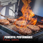 Monument Grills Tabletop Propane Gas Grill for Outdoor Portable Camping Cooking with Travel Locks, Stainless Steel High Lid, and Built in Thermometer
