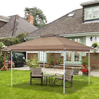 Gazebos on Clearance 12x12-Feet Easy Instant Pop Up Canopy Sidewalls Shade Lightweight Folding Portable Outdoor Clearance Patio Tent Waterproof Anti Uv Outdoor Exhibition Heavy Duty (Brown)