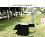 Firewood Stove, Portable Coal/Wood Stove, Heating and Cooking Cast Iron Stove, Mobile Indoor Outdoor Camping Stove, Multiple, 58CM