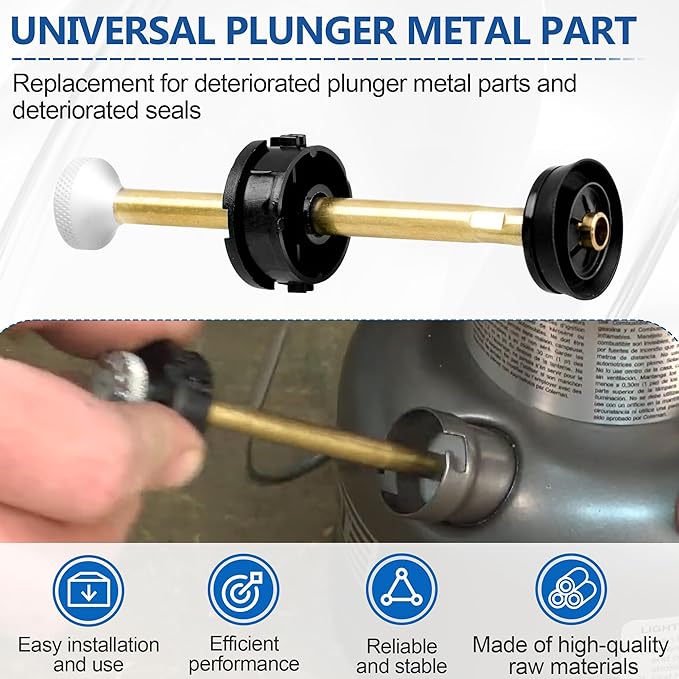 Camping Lantern & Stoves Replacement Parts – Universal Plunger Metal Part, Plunger Pump Repair Kit 242J5201 – Compatible with Coleman Dual Fuel Lantern & Camping Stoves