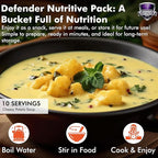Numanna Defender Nutritive Pack Bucket 2,448 Servings | 12-Months Emergency Food Supply | GMO-Free, Non-Perishable Meals with Organic Grains & Superfoods | Easy to Prepare | Camping & Daily Use