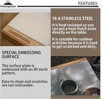 CAMPINGMOON Camping Side Table Heat-Resisting Stainless Steel Embossing Process for Outdoor Table Top Grill T-370