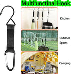 Fence Hooks for Baseball Bag Softball Bag, Baseball Coaching Accessories, Safety Metal Buckle Hook for Outdoor Sports Backpacks Water Cups Camping Equipment, Tent Hooks 6 Pcs
