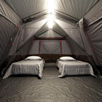 CORE 10 Person Instant Cabin Tent with LED Lights | Lighted Pop Up Camping Tent with Easy 2 Minute Camp Setup | Portable Large Family Cabin Multi Room Tents for Camping