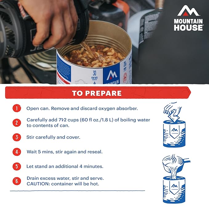 Mountain House Beef Lasagna & Freeze-Dried Food for Camping, 9 Servings, 30-Year Shelf-Life