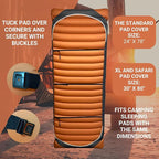 Haven Insulated Pad Cover - Hammock Accessories for Insulated Hammock Pad - Camping Hammock Sleeping Pad Accessories - Second Gen (Standard Size)(Pad Not Included) (Standard Size 78L x 24W)