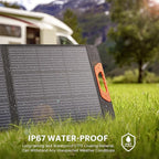 200W Portable Solar Panel for Power Station,23.5% Efficiency Mono Foldable Solar Charger with 4 Kickstands for Jackery 1000 V2/Bluetti/EcoFlow/Anker,IP67 Waterproof for Camping RV Power Backup