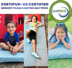 Hazli Matrix AirCell Memory Foam Camping Mattress Pad - CertiPUR-US Roll Up Mattress for Adults - Portable Foam Sleeping Mats for Camping - Camp Cot Sleeping Pad - Floor Sleep Mat Bed Roll for Car RV