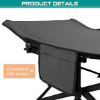 LILYPELLE Folding Camping Cot, Extra Wide Heavy Duty Sleeping Cots with Carry Bag, Double Layer Oxford Portable Travel Camp Cots for Home, Office Nap and Outdoor Beach