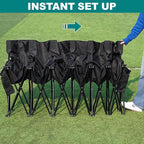 1MORE Soccer Bench - Portable Folding Team Bench, 6 Seats Foldable Sideline Benches, Soccer Chair with Bag & Backrest, Adult Team Chair for Football Camp Sport Events Outdoor Seating.Black