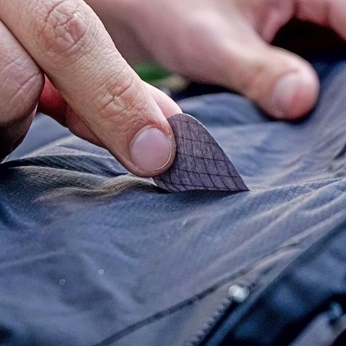 aZengear Repair Patches (30+ Colors) for Down Jackets, Puffers, Tents, Shoes, Sleeping Bags - Stick On, Waterproof, Tear-Cold-Heat-Resistant Nylon Polyester Fabric (11 Pcs, Dark Navy)