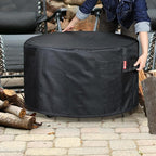 SheeChung Fire Pit Cover Round 30" Dx25 H,Propane Firepit Covers for Bali Outdoor Fire Pit,Waterproof 600D Outdoor Cover,Outside Gas Fire Pit Cover