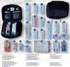MediKit: Medical Kit with 20 Types of Essential Medications for Pain, Cold, Allergy, Stomach and Other Common Ailments. Compact 6"x8". Perfect for Vacationers, Business Travelers, Students and Campers