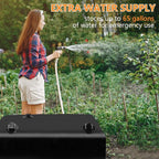 Water Storage Bladder, Water Tank 89 Gallon Foldable Portable Water Storage, Large Water Storage Containers with 3/4" PVC Spigot and Overflow Kit for Camping, Garden, Emergency Water Storage
