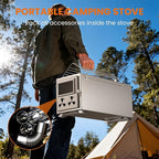 Upgraded Wood Stove, Hot Tent Stove Camping Portable Stainless Steel Wood Burning Stove with 7 Chimney Pipes for Wall Tent Camping, Hunting, Heating, Cooking, Ice Fishing, Boiling Water - Large