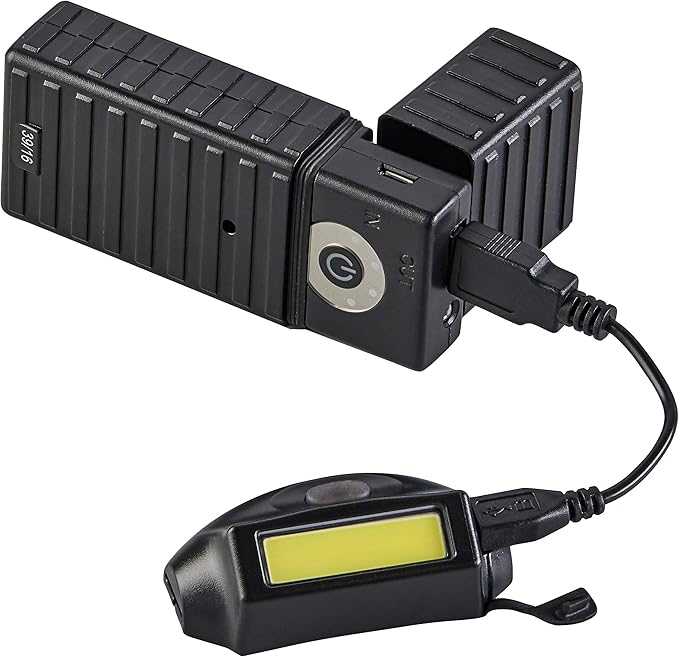 Streamlight 61714 Bandit Pro 180-Lumen Rechargeable Lightweight LED Headlamp for Work & Outdoor Use, Includes Elastic Head Strpa, Visor Clip and USB Cable, Black