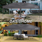OASISHOME Pop-up Gazebo Canopy Tent 10'x20' with 6 Removable Sidewalls, Windows, Stakes, Ropes, Carry Bag,Suitable for Patio, Outdoor, Wedding Parties&Commercial Events (White, 10X20)