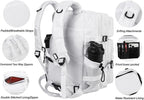 LHI Military Tactical Backpack for Men and Women 45L Army 3 Days Assault Pack Bag Large Rucksack with Molle System - White