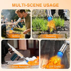 Powerful Propane Torch Gun, Kitchen Grill Torch with Detachable Design, Adjustable Flamethrower Torch Burner for Searing Steak, BBQ, Welding, Camping Charcoal Lighter(Tank Not Included)