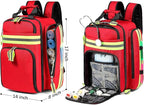 Gatycallaty First Aid Backpack - Medical Evacuation Bag - Red Emergency Lifeguard Bag for Ems Emt First Responder Trauma (Red, Pack of 3)