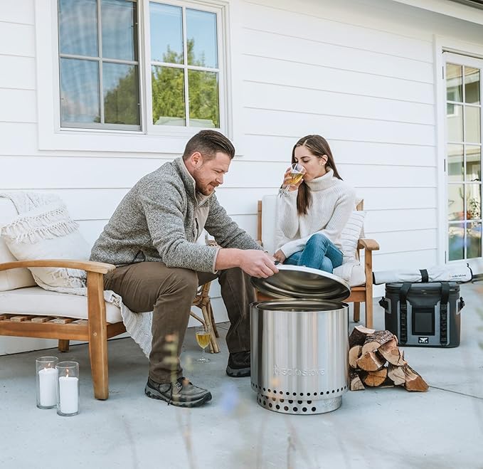 Solo Stove Ranger Lid - Premium 304 Stainless Steel Fire Pit Cover, Modern Round Design, Versatile Tabletop Accessory, Compatible with Solo Stove Bonfire, Wood Burning and Camping Accessory