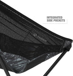 Helinox Chair Two Ultralight, High-Back, Collapsible Camping Chair, Black Tie Dye, with Pockets