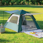 Camping Tent, Family Cabin Tents,Family Dome Waterproof Backpacking Tent Easy Setup UV Cut Sun Shelter Tent, Instant Camping Tents, for Picnic,Camping. L Green